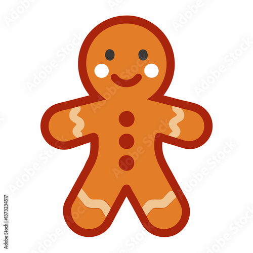 gingerbread man on white background