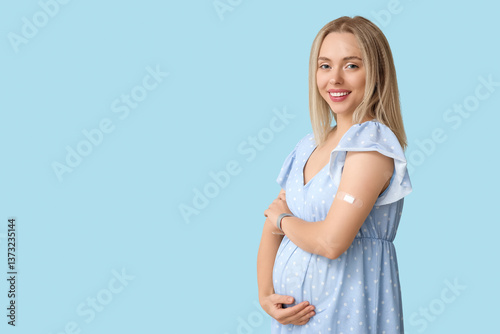 Young pregnant woman after ...