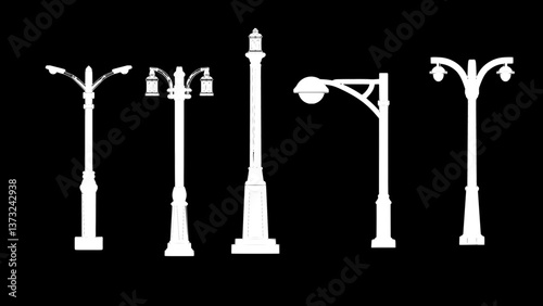 Iron lighting pole