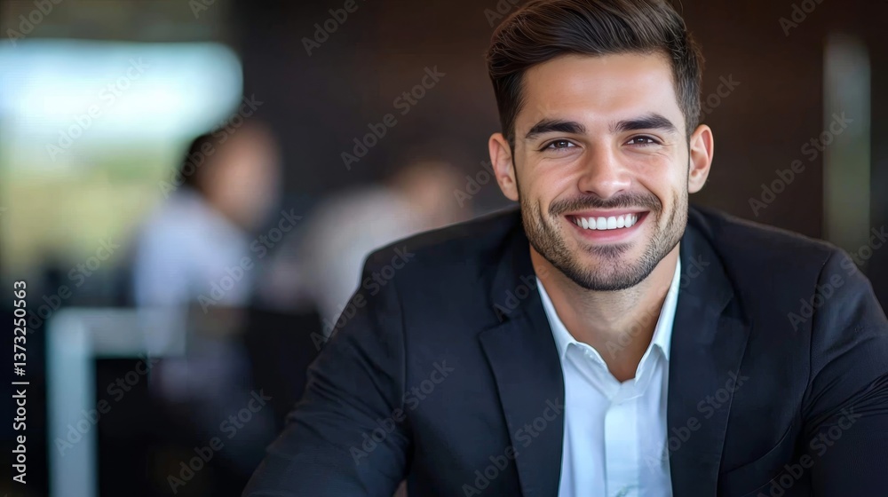 Youthful energy showcased in a business setting with an upbeat professional at work. Youthful energy showcased in a business setting with an upbeat professional at work.