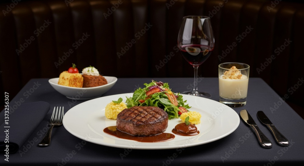 Elegant Steak Dinner with Sides Elegant Steak Dinner with Sides