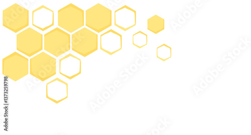 Beehive honey sign with hexagon grid cells isolated on white background vector.