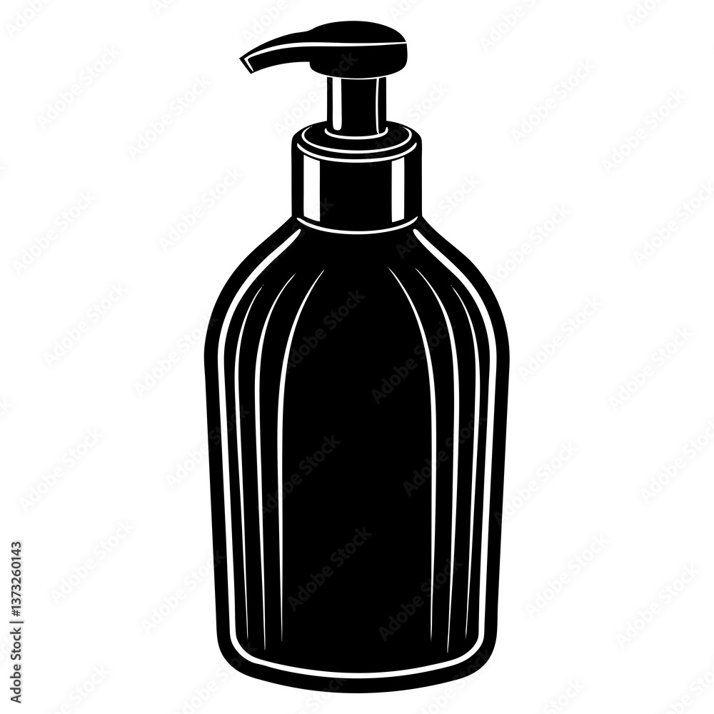 Conditioner Silhouette Black Vector Conditioner Silhouette Black Vector