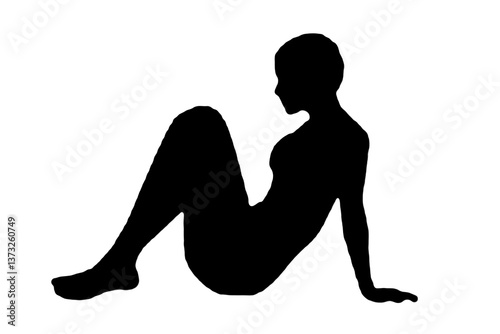 black vector image silhouette modern yoga exercises, beauty, body line art. For use as a brochure template or for use in web design.