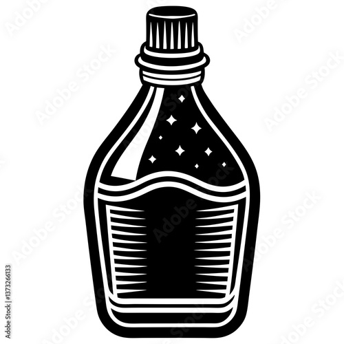 Mouthwash Silhouette Black Vector