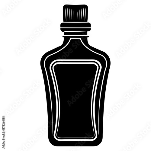 Mouthwash Silhouette Black Vector