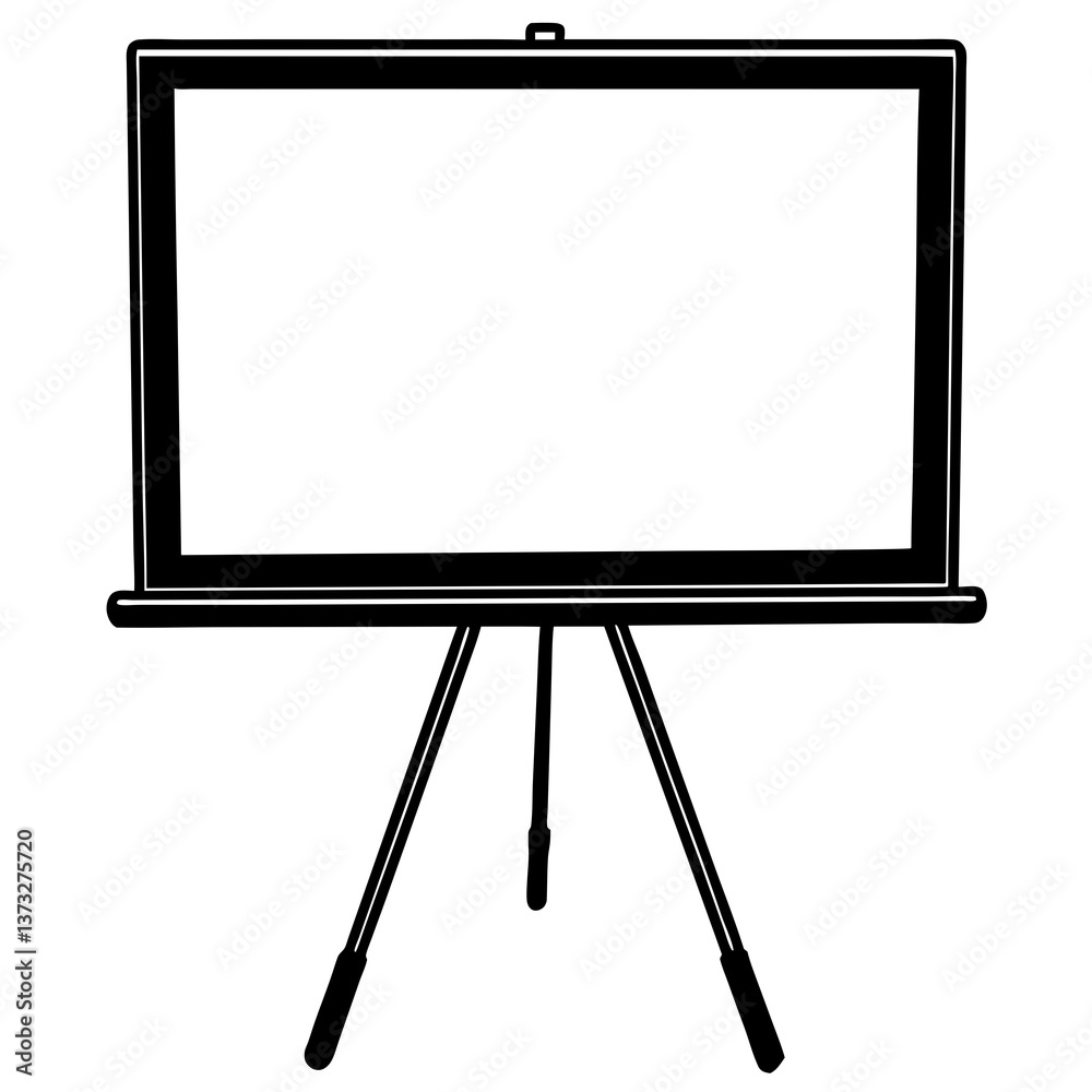 Whiteboard Silhouette Black Vector Whiteboard Silhouette Black Vector