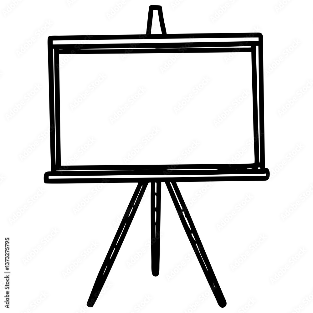 Whiteboard Silhouette Black Vector Whiteboard Silhouette Black Vector