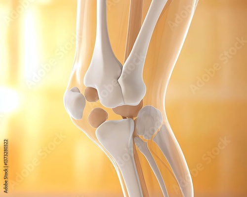 Human knee joint anatomy.