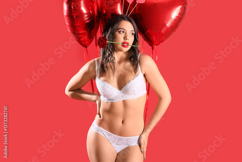 Sexy young woman in underwe...