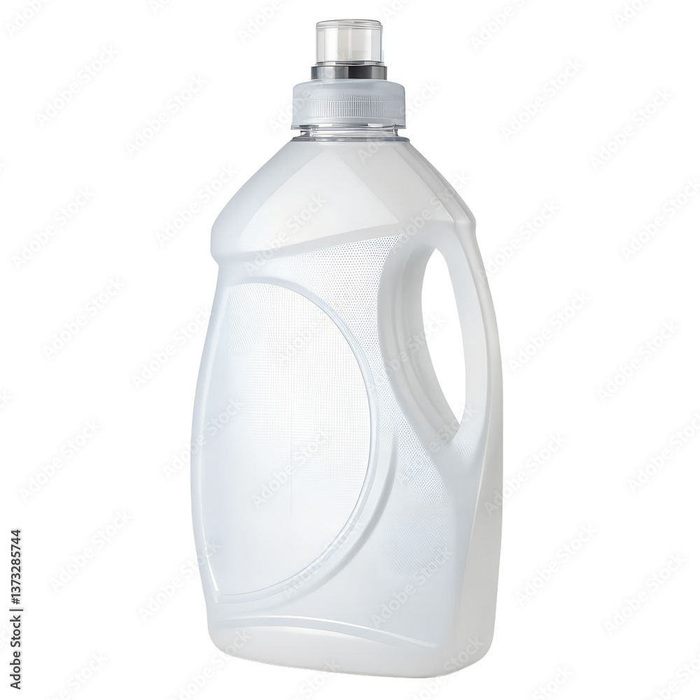 White Liquid Detergent Bottle on transparent background, Blank Packaging for Laundry & Cleaning White Liquid Detergent Bottle on transparent background, Blank Packaging for Laundry & Cleaning