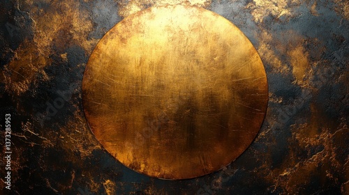 circular brushed shiny copper gold metal texture background