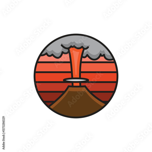 Erupting Volcano Graphic