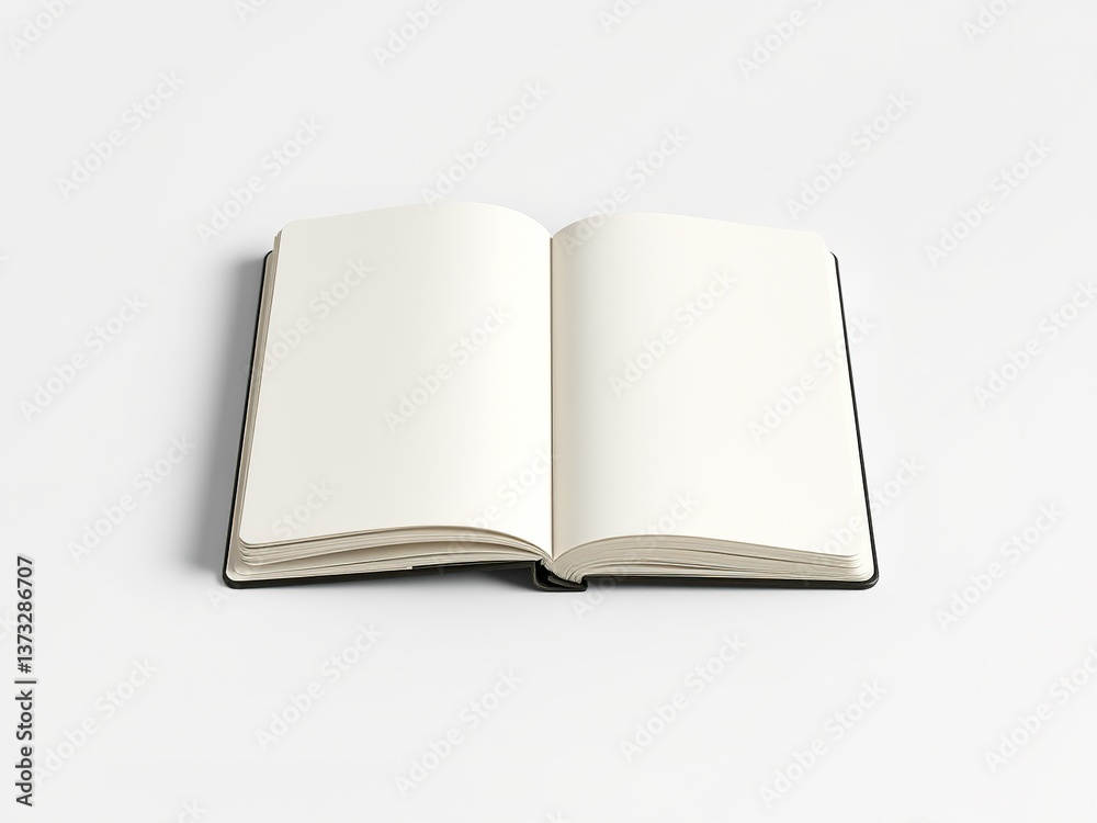 Moleskine Notebook Mockup: Blank Page Design Concept Moleskine Notebook Mockup: Blank Page Design Concept