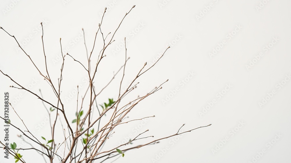 Delicate Twigs and Plant Branches, Natural Design Element Delicate Twigs and Plant Branches, Natural Design Element