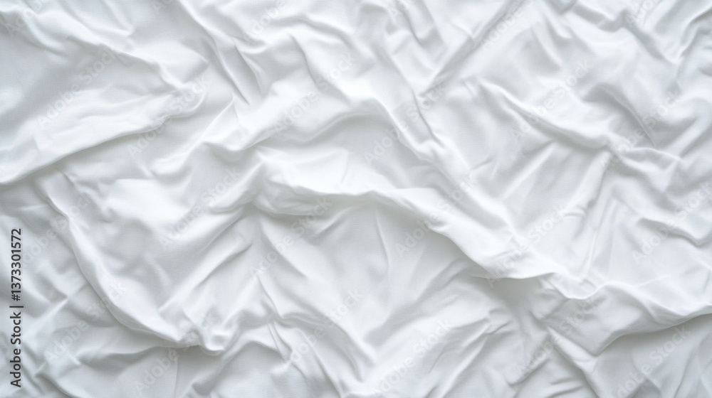 Obraz premium Soft white fabric with gentle wrinkles creates serene and calming atmosphere, perfect for various design projects