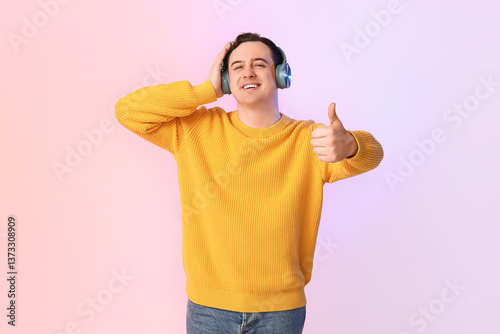 Handsome young happy man in...