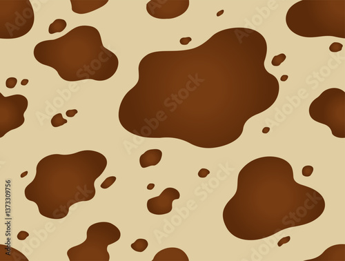 cow texture pattern repeated seamless brown chocolate gradient spot skin fur. print