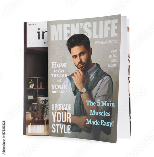 Different magazines isolate...