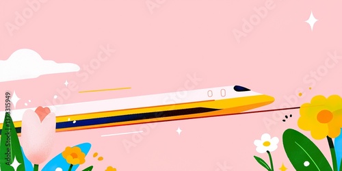 A high-speed train zips thr...