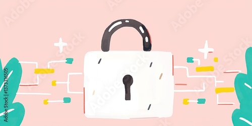 Illustration of a secure pa...