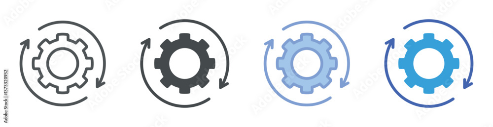 Cycle icon set multiple style collection Cycle icon set multiple style collection