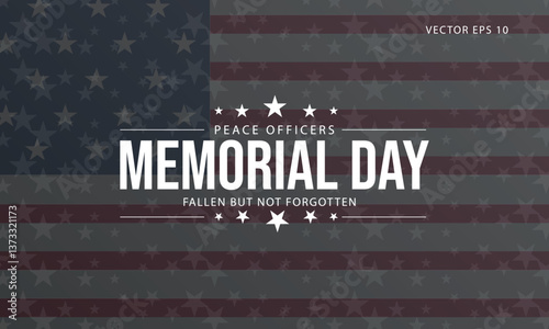 Peace Officers Memorial Day Tribute with American Flag