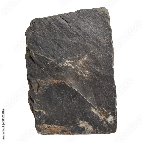 Detailed Textured Slate Rock Surface Isolated