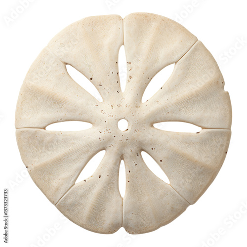 Sand dollar shell on white background isolated image