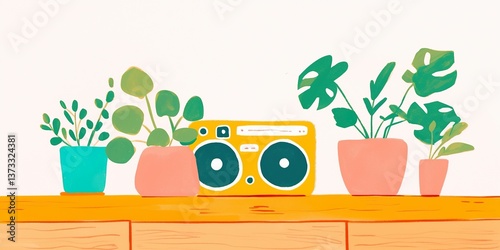 A vivid cartoon captures an...