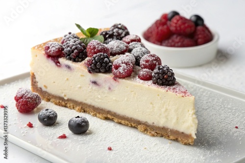 cheesecake with berries