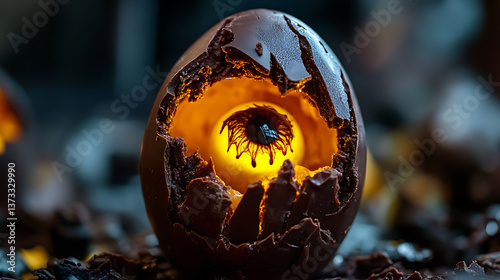 Halloween-themed chocolate Easter eggs reveal glowing monster eyes