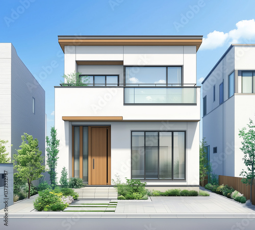 住宅イメージ　モダンな戸建て住宅