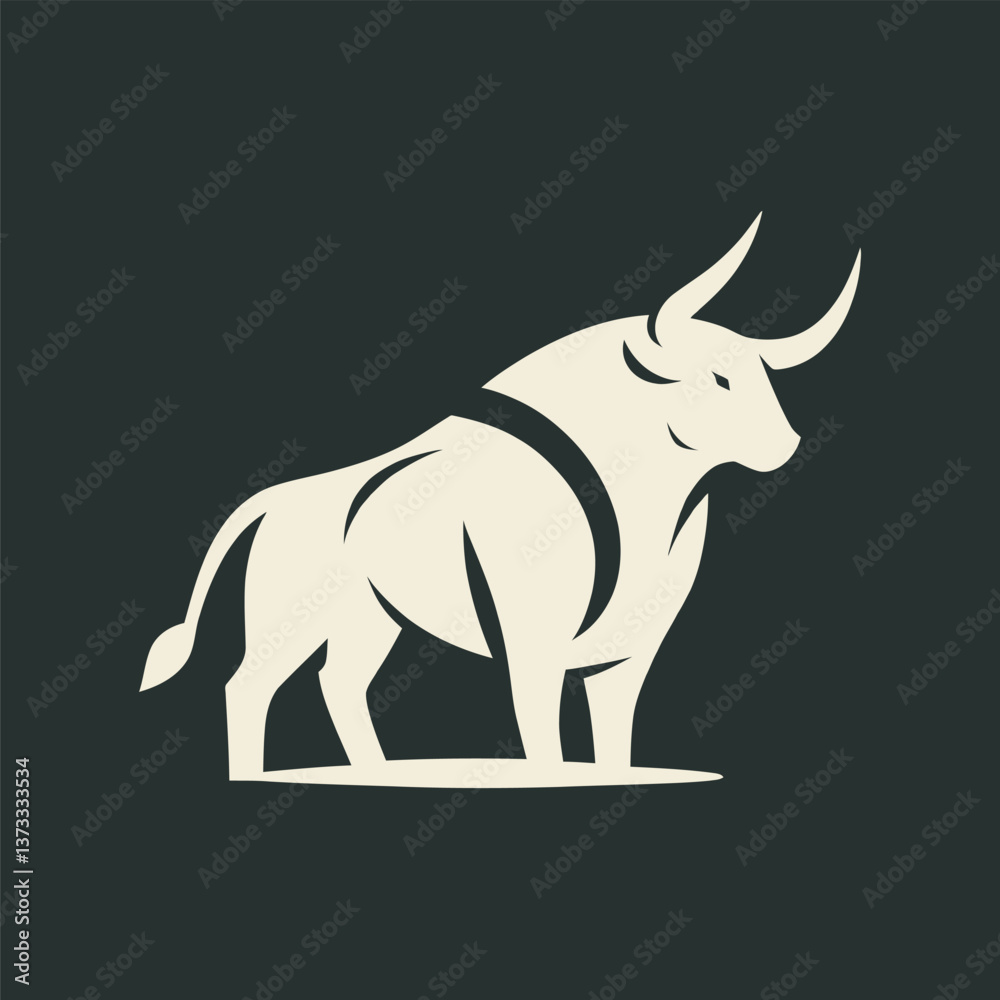 Obraz premium bull vector illustration
