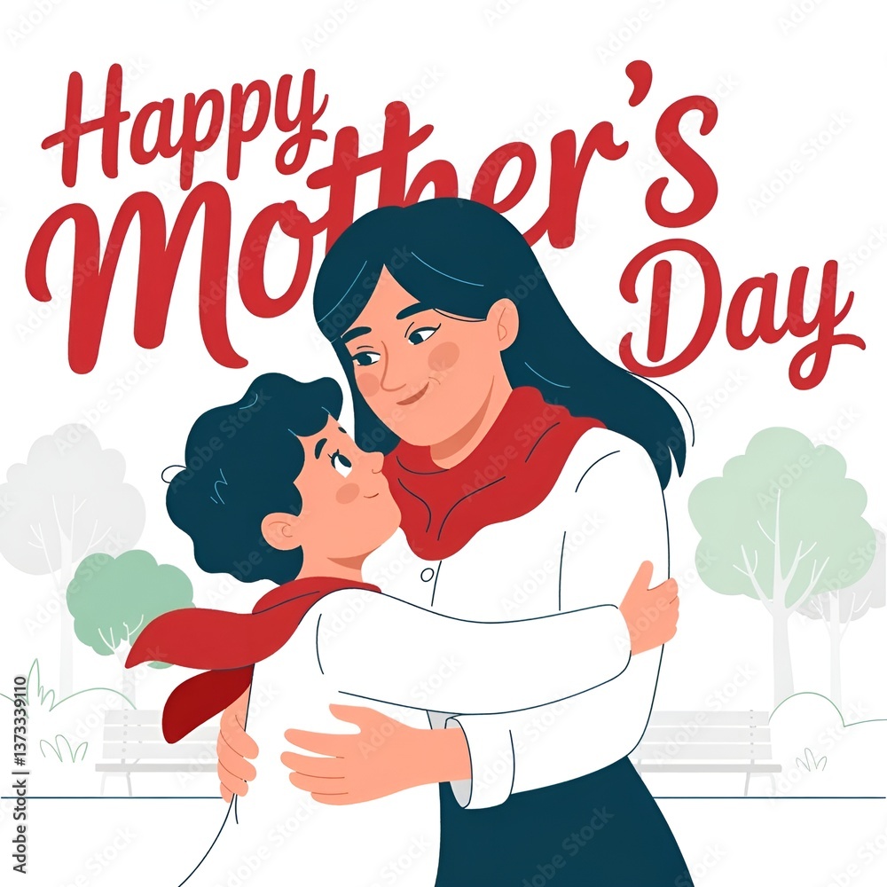 Obraz premium mother day Isolated On White Background