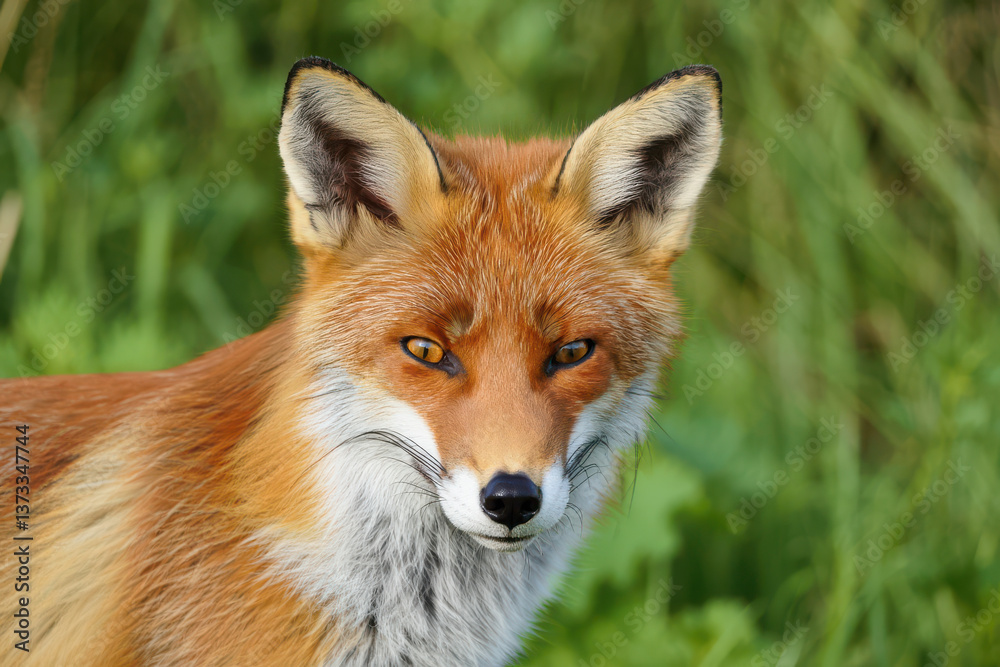 Fototapeta premium Red Fox Portrait Wild Animal in Natural Habitat