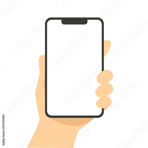 スマホを持つ手のベクターイラスト