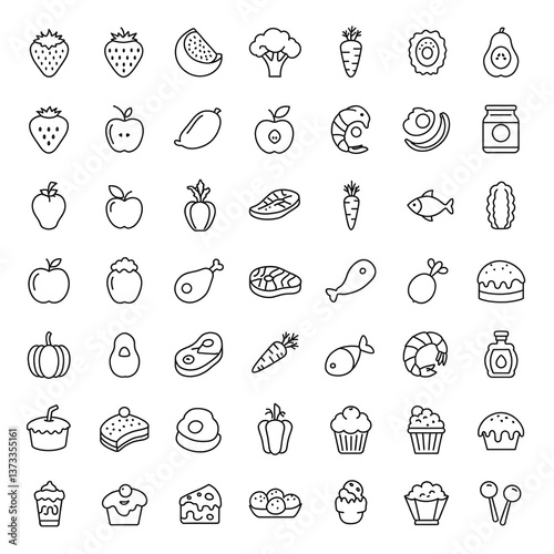 food icons set