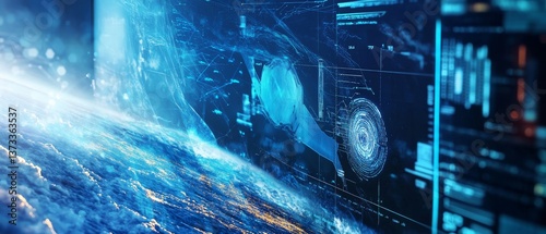 Scientists developing AI powered disaster prediction systems, high-tech research facility with real-time seismic data and AI-driven early warning models, High-tech style