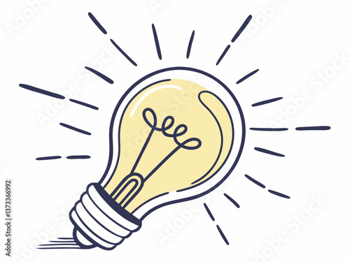 Light bulb idea concept with icon symbolizing creativity and inspiration