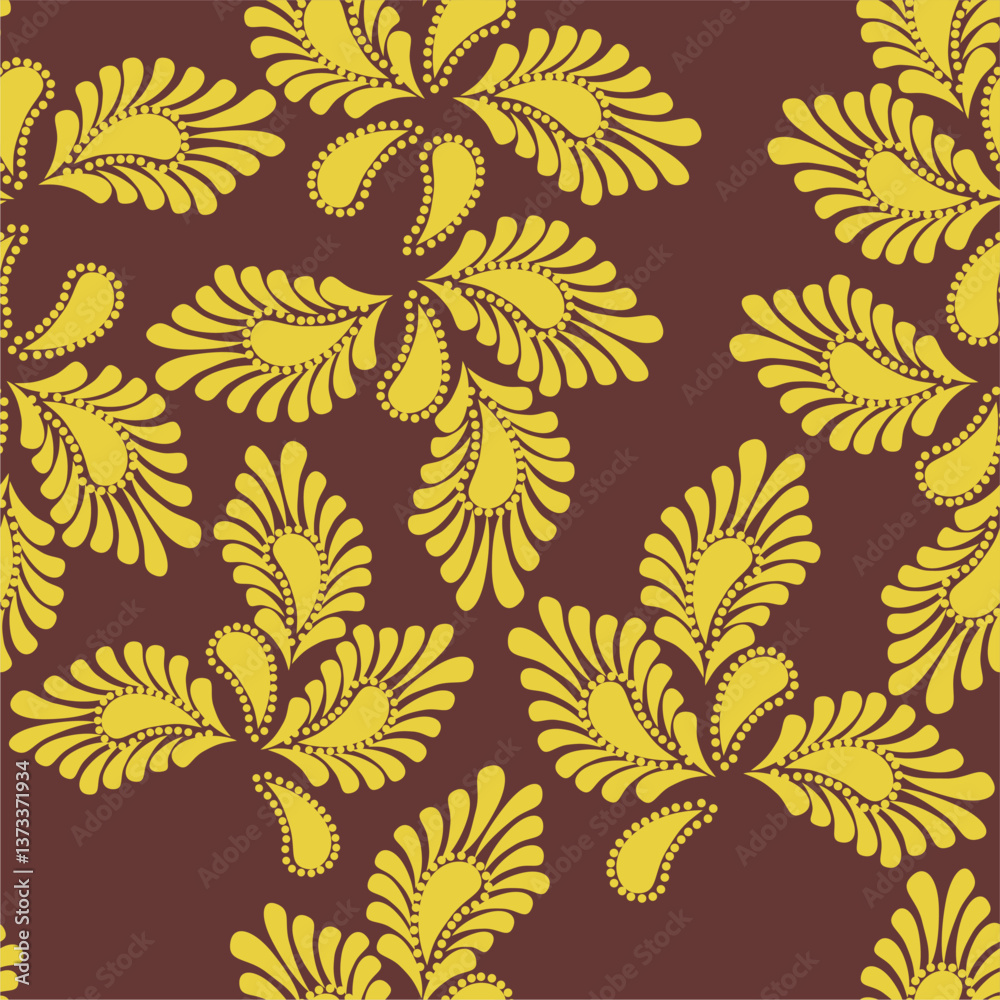 Seamless vector pattern print wallpaper background with paisley ornament ethnic art decor design Seamless vector pattern print wallpaper background with paisley ornament ethnic art decor design