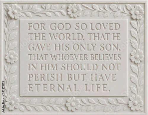 John 3:16 on marble