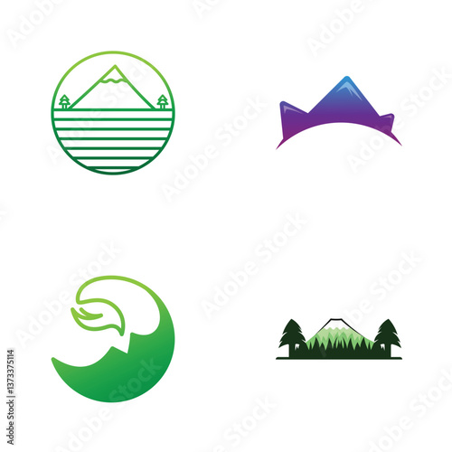 Nature-Inspired Mountain Logos