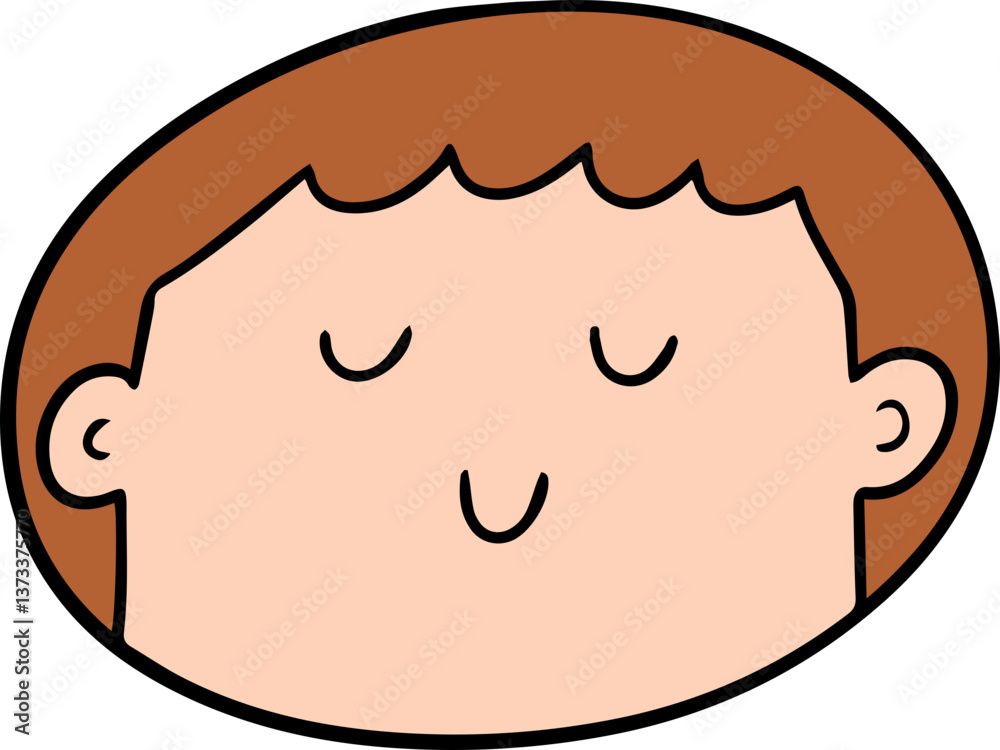 Fototapeta premium Illustration of boy smiling 