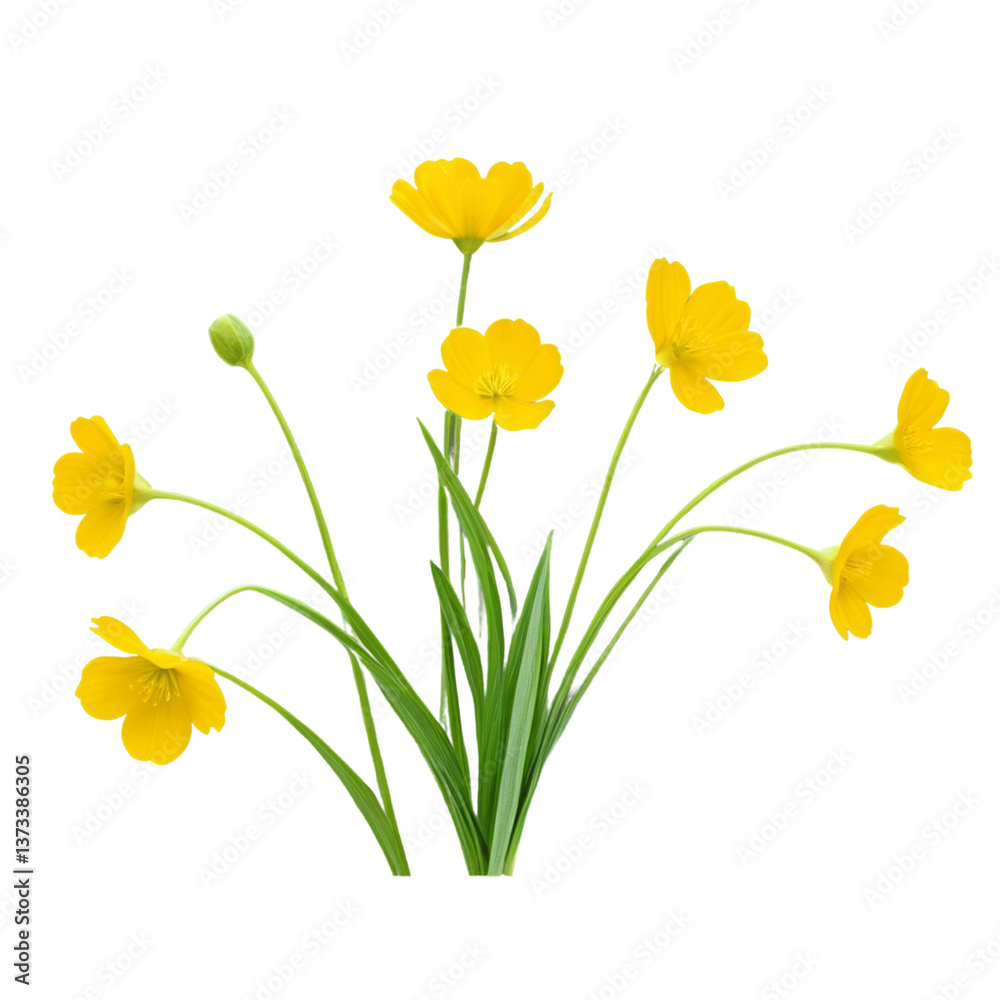 Buttercup flower on white background
Buttercup flower on white background