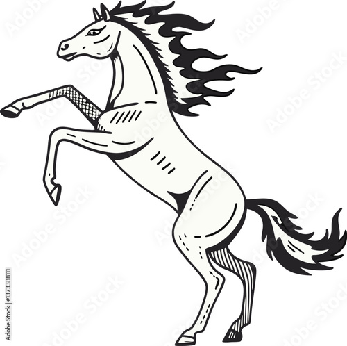 leaping horse.