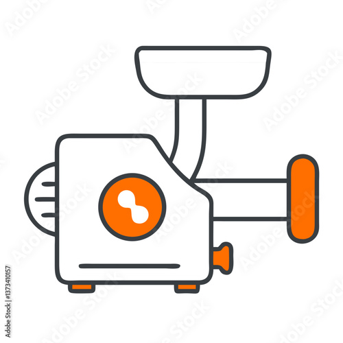 Electric meat grinder illustration on a white background  