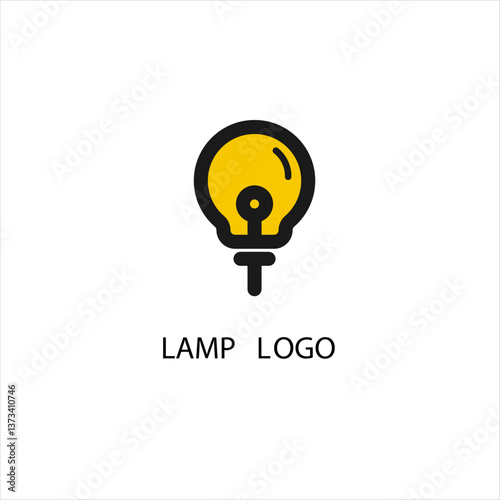 Simple lamp logo design