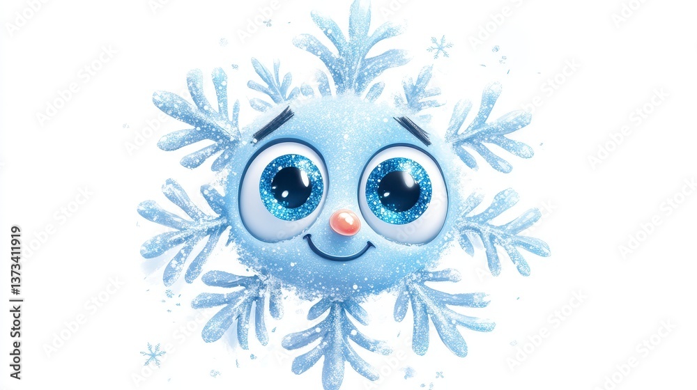 Fototapeta premium Cute Snowflake Character
