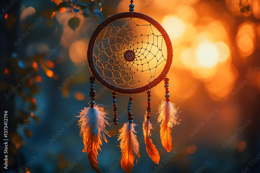 Fototapeta premium native american dreamcatcher,